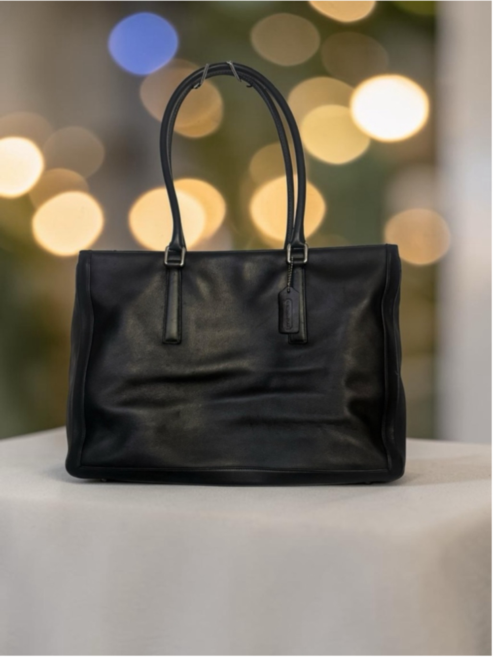 Vintage Coach Legacy 9426 Black Leather Business Tote Carryall Laptop Bag Y2K